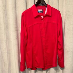 Magellan Outdoors Red Button Down Shirt